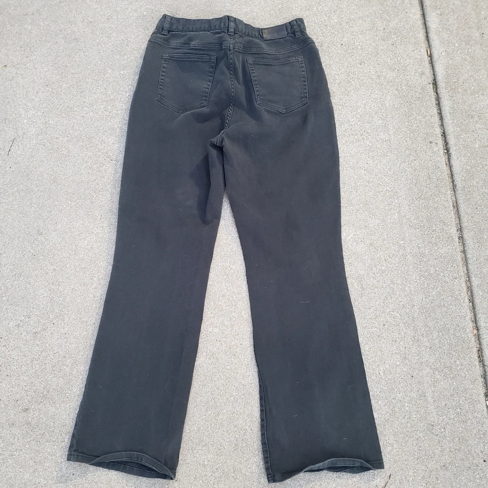 Vtg Chaps‎ black denim jeans sz 8